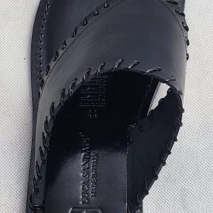 New Vero Cuoio Black Leather Slippers