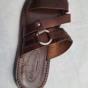 Referdinando Brown Leather Slippers