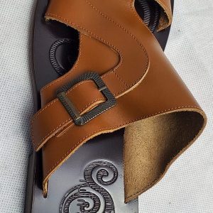 Vero Cuoio Italian Brown Leather Slippers