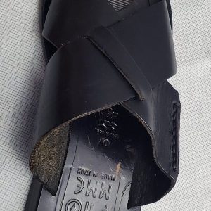 Vero Cuoio Italian Black Leather Slippers